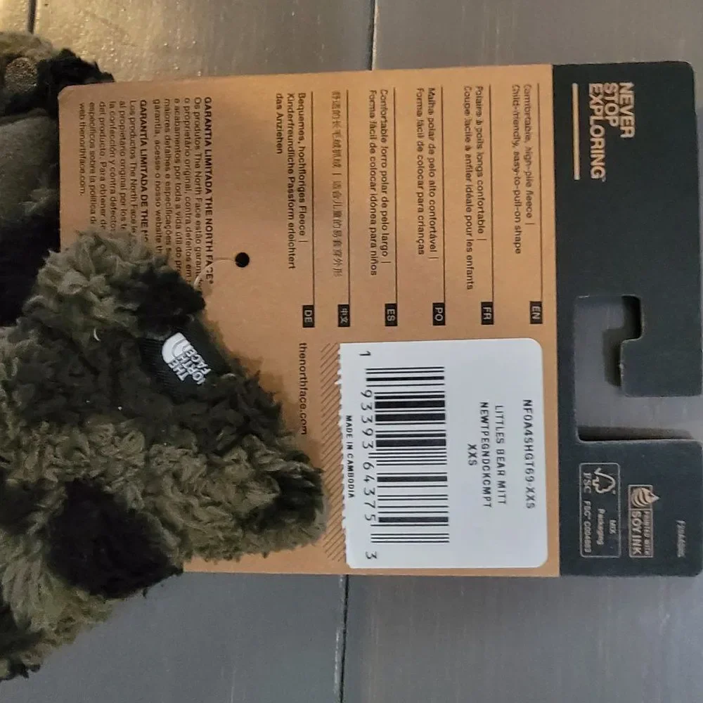 The North Face Littles Bear High-Pile Fleece Mitt Size XXS